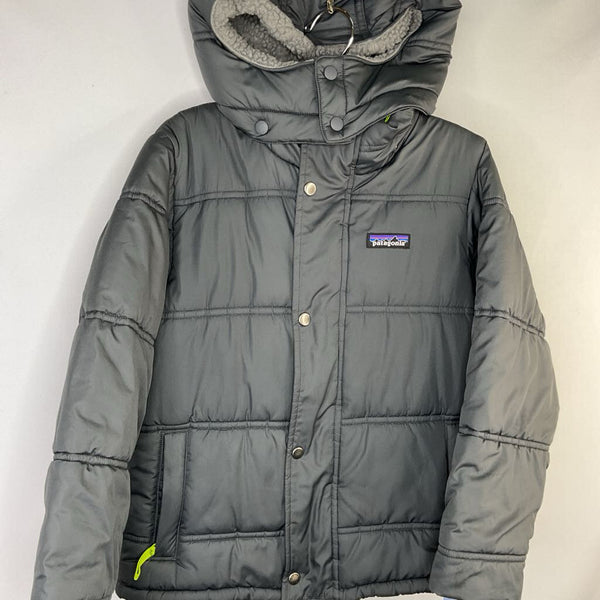 Size 5-6: Patagonia Gray Quilted Poly Fill Coat w/ Removable Hood