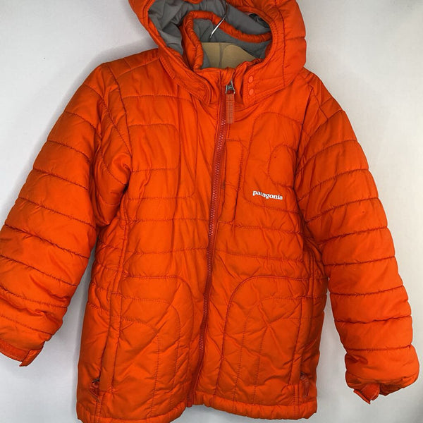 Size 5-6: Patagonia Orange Quilted Poly Fill Coat w/ Removable Hood REDUCED