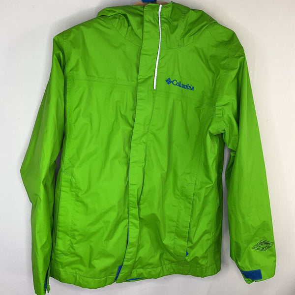 Size 6-7: Columbia Green/Blue Trim Mesh Lined Raincoat