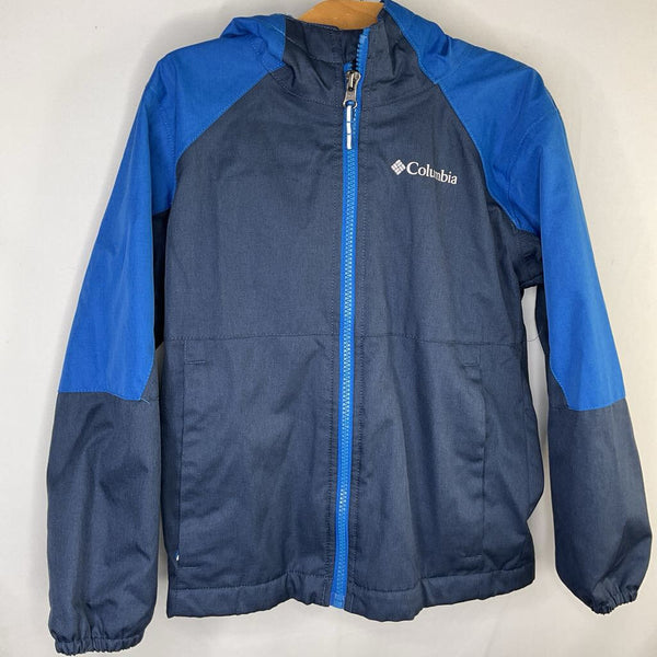 Size 6-7: Columbia Two Tone Blue Fleece Lined Raincoat