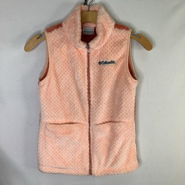 Size 10-12: Columbia Two Tone Pink Textured Fleece Zip Vest