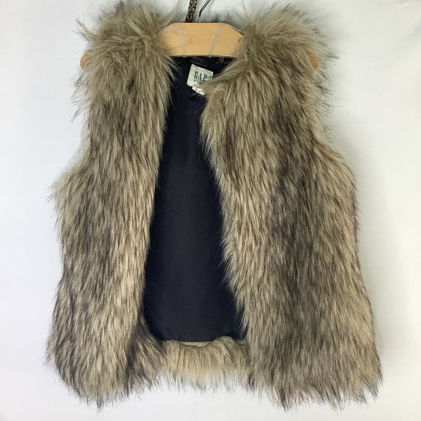 Size 5: Gap Brown Faux Fur Vest