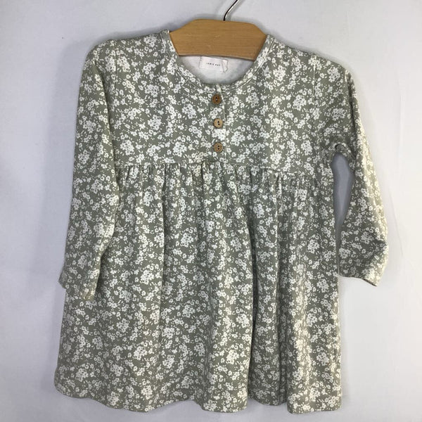 Size 3: Jamie Kay Green/White Floral Long Sleeve Dress REDUCED