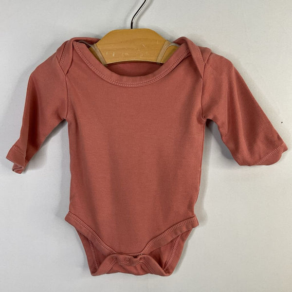 Size 0-3m: Colored Organics Pink Long Sleeve Onesie