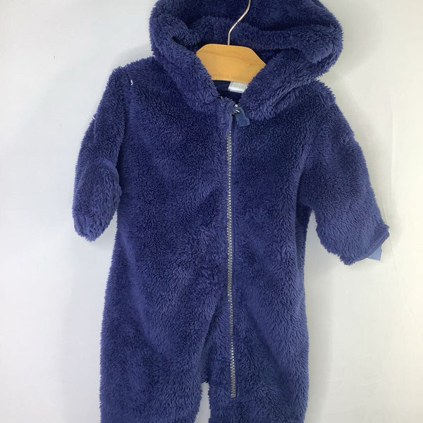 Size 0-3m (50): Hanna Andersson Navy Fleece Bunting