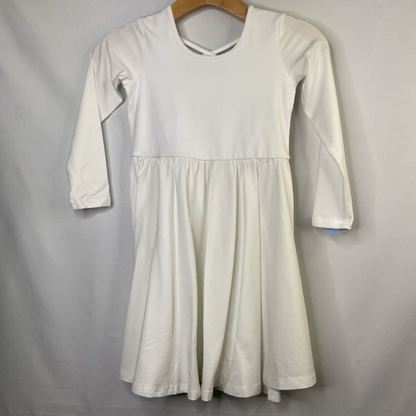 Size 7: Stelle White Long Sleeve Dance Dress