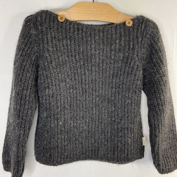 Size 3: Poudre Gray Virgin Wool/Alpaca Blend Sweater