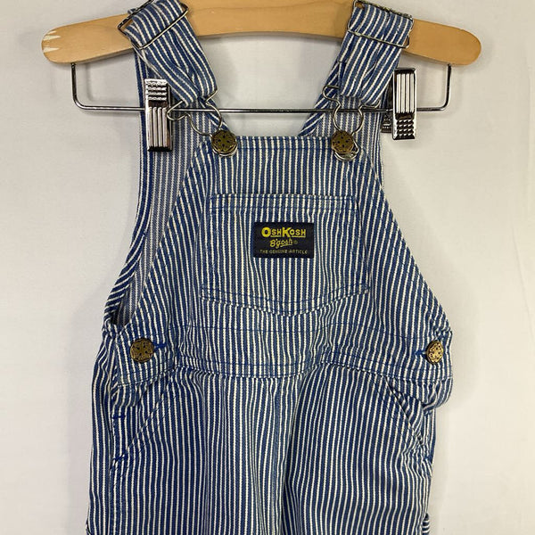 Size 2-3: OshKosh Blue/White Striped Denim Overalls