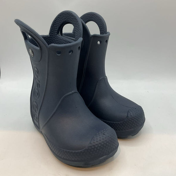 Size 12: Crocs Navy Rain Boots