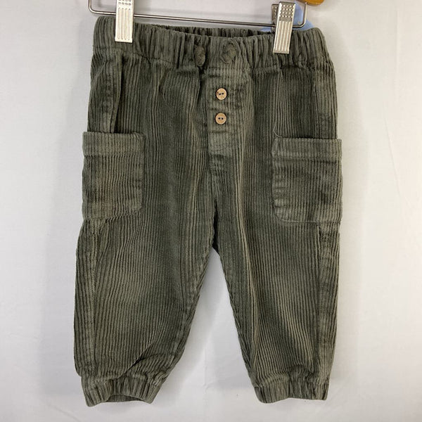 Size 12-18m: Quincy Mae Sage Green Corduroy Drawstring Pants