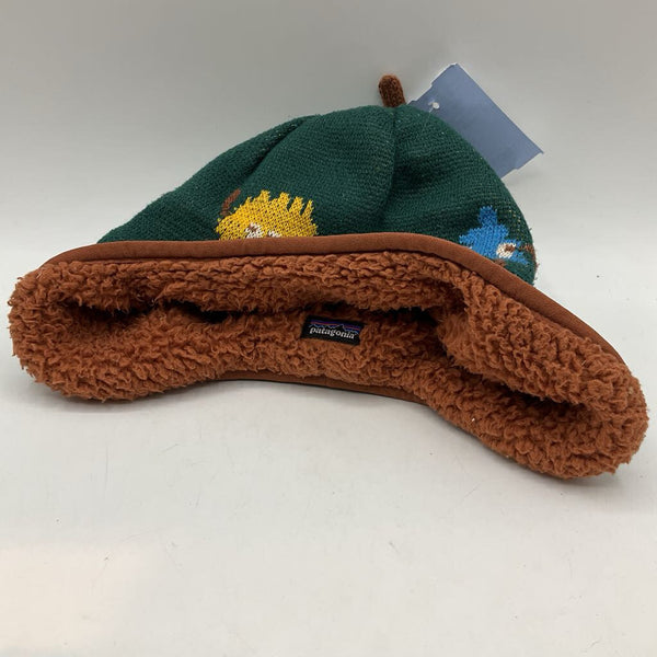 Size 18-24m: Patagonia Green/Orange/Yellow Fleece Lined Hat