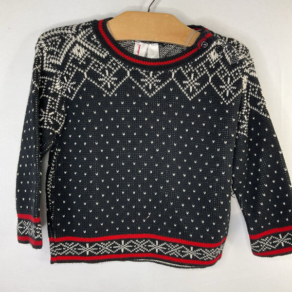 Size 18-24m (80): Hanna Andersson Black/White/Red Sweater
