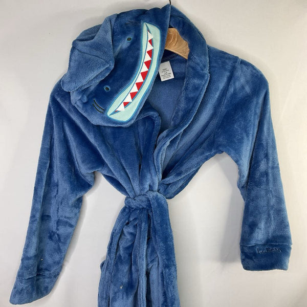 Size 8: LL Bean Blue Shark Fleece Robe