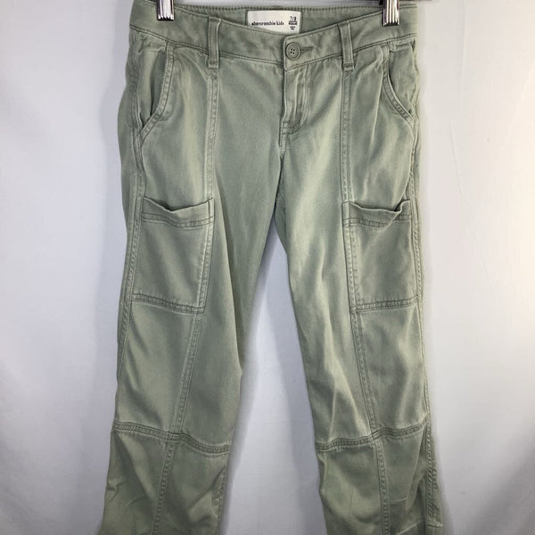 Size 7-8: Abercrombie Sage Green Wide Leg Adjustable Jeans