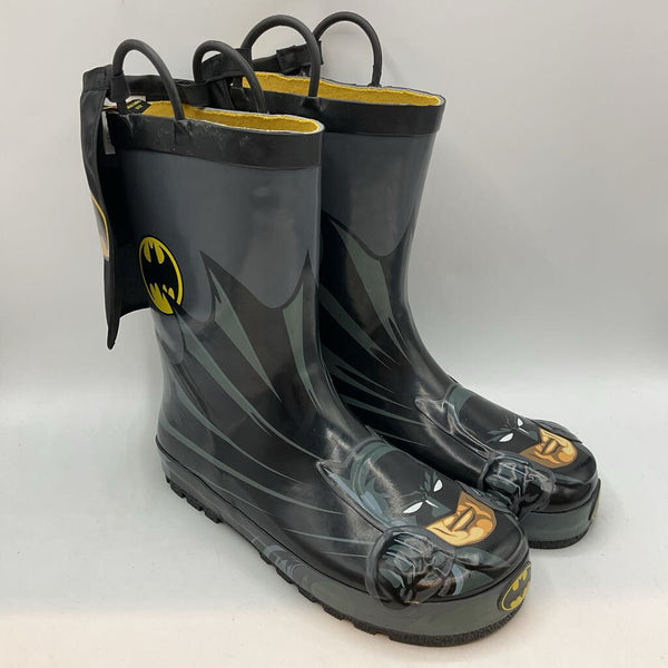 Size 3Y: Western Chief Black/Blue Batman Cape Rain Boots