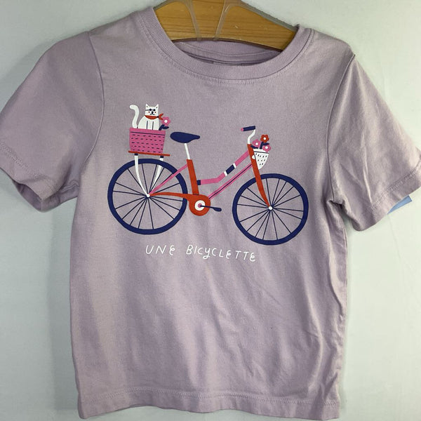 Size 4 (100): Hanna Andersson Purple Bicycle T-Shirt REDUCED