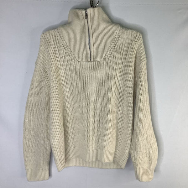 Size 5-6: H&M Cream 1/4 Zip Sweater