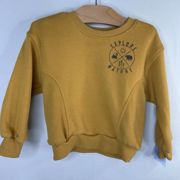 Size 2: Grayson Mini Yellow Explore Sweatshirt