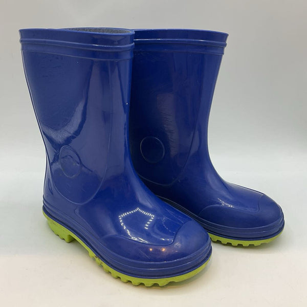 Size 8: Blue/Green Rain Boots