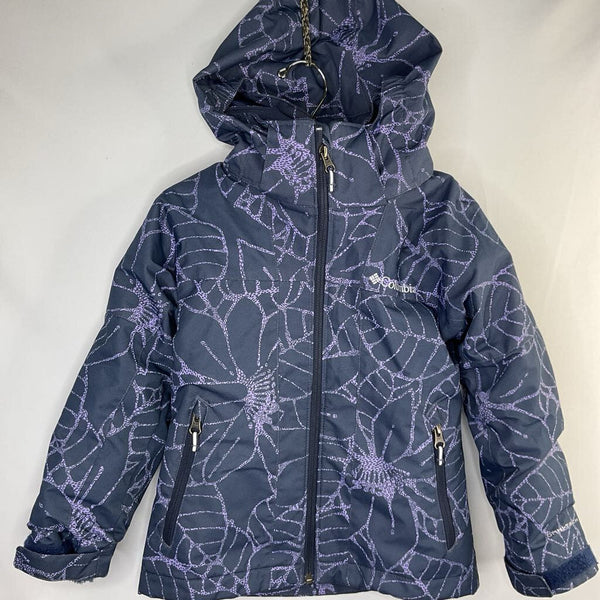 Size 4-5: Columbia Blue/Purple Interchange Omni-Heat Hooded Coat/Fleece