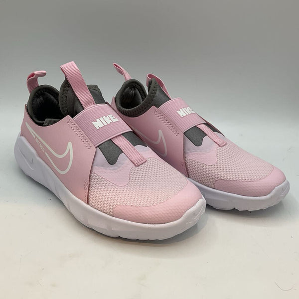 Size 1Y:Nike Pink/White Pull On Sneakers