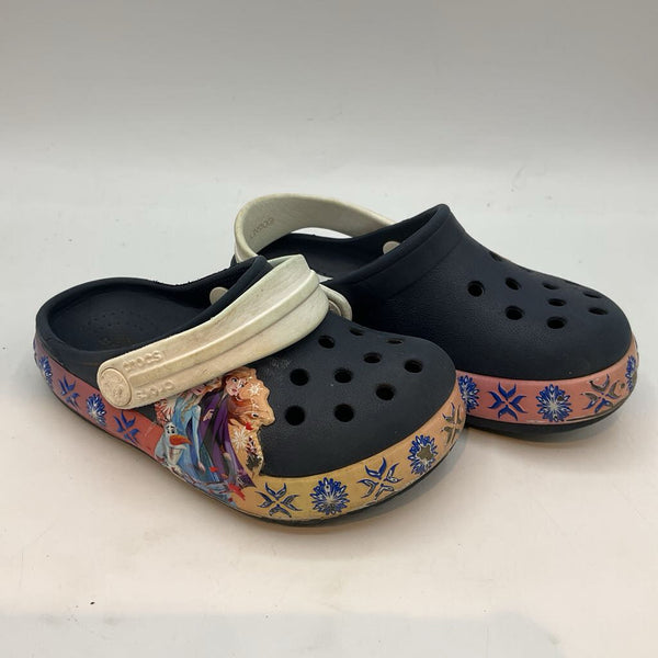 Size 7: Crocs Navy/Multi Frozen Clogs REDUCED