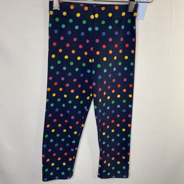 Size 7: Primary Navy/Rainbow Dots Leggings