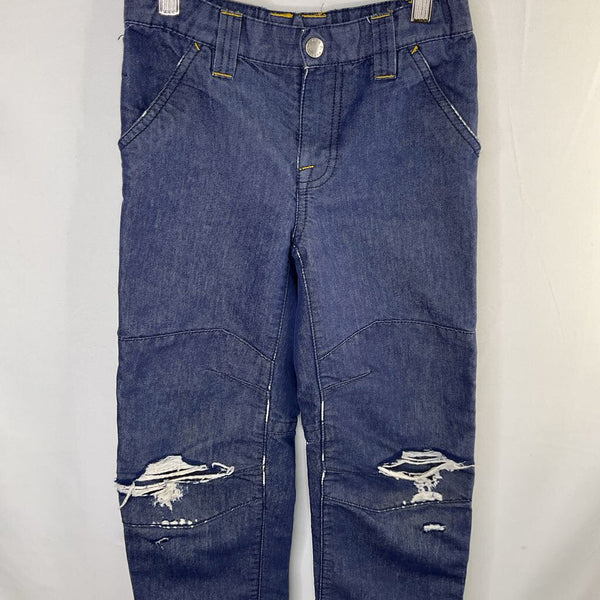 Size 6-7: Polarn O. Pyret Blue Distressed Adjustable Jeans