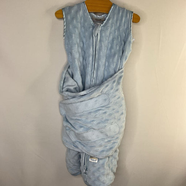 Size (NB): Halo Blue Textured Fleece Sleepsack