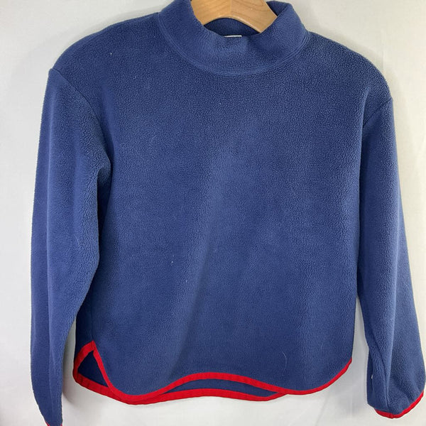 Size 9-10: Uniqlo Navy/Red Trim Fleece Pullover