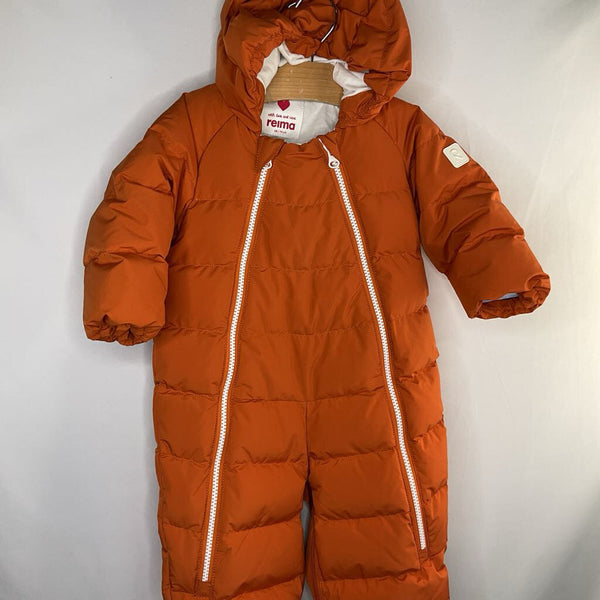 Size 9-12m: Reima Orange Down Puffy Snowsuit