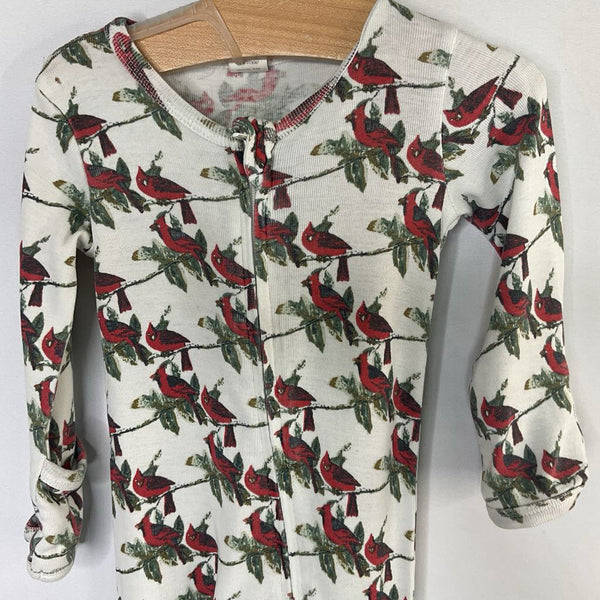 Size 3-6m: Kate Quinn White White/Red Cardinals Zip-Up Footy PJs REDUCED