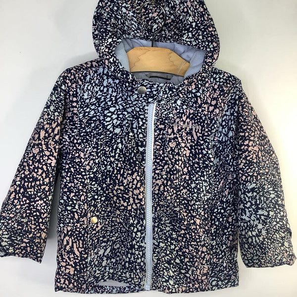 Size 3: Columbia Navy/Pink Print Poly Puffer Coat REDUCED