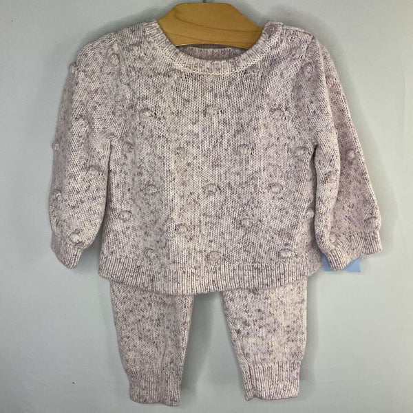 Size 0-3m: Gap Purple/White 2pc Sweater Set