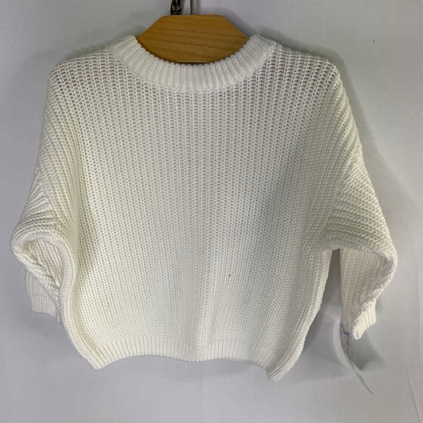 Size 3-6m: Little Organic Co. White Oversized Sweater NEW w/ Tags