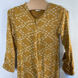 Size 6-9m: Kate Quinn Yellow/Tan Bamboo 1pc Zip Footy PJs