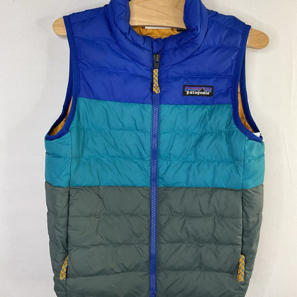 Size 4: Patagonia Blue/Gray Down Puffer Vest REDUCED