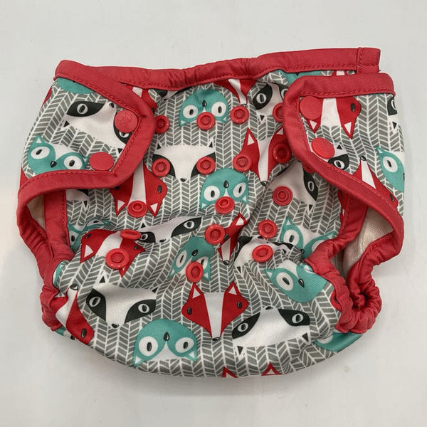 Size NB: Jump-a-Rooz Gray/Multi Woodland Snap Diaper Cover