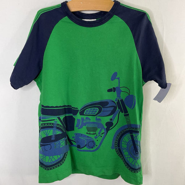 Size 6-7 (120): Hanna Andersson Navy/Green Motorcycle T-Shirt