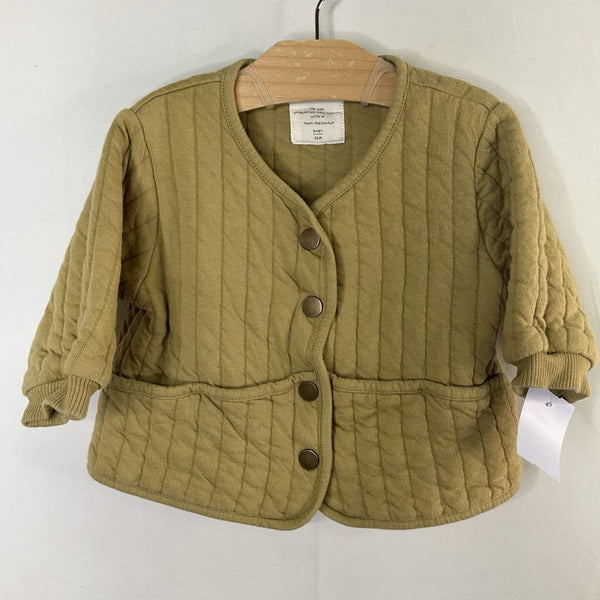 Size 12-18m: Play Up Green Quilted Snap-Up Jacket