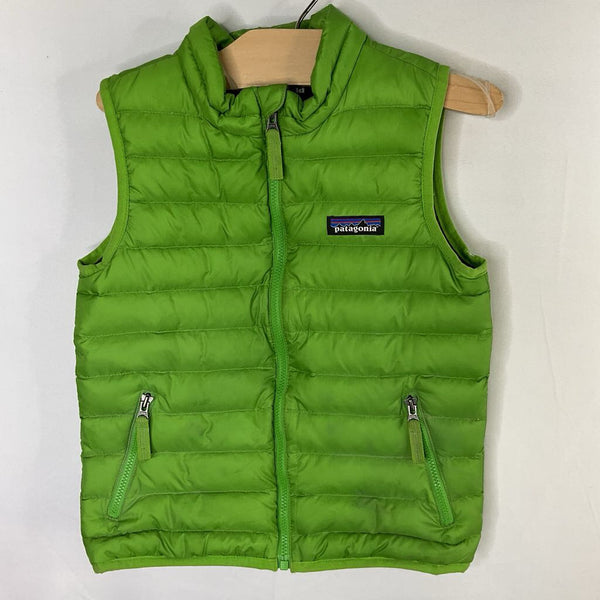 Size 4: Patagonia Neon Green Down Puffer Vest