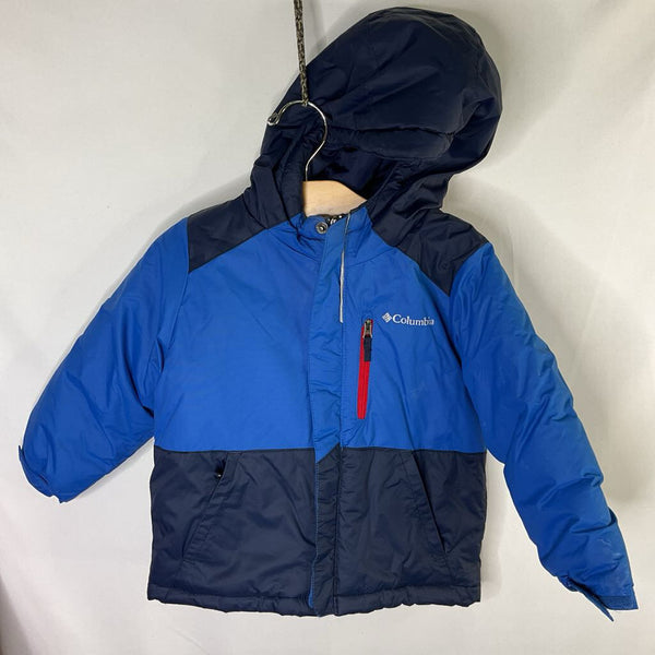 Size 3: Columbia Blue/Red Poly Fill Winter Coat