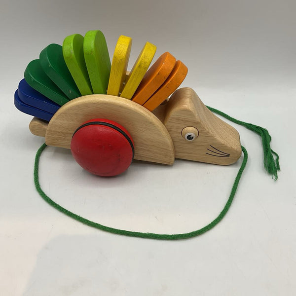 Rainbow Wooden Pull Along Toy