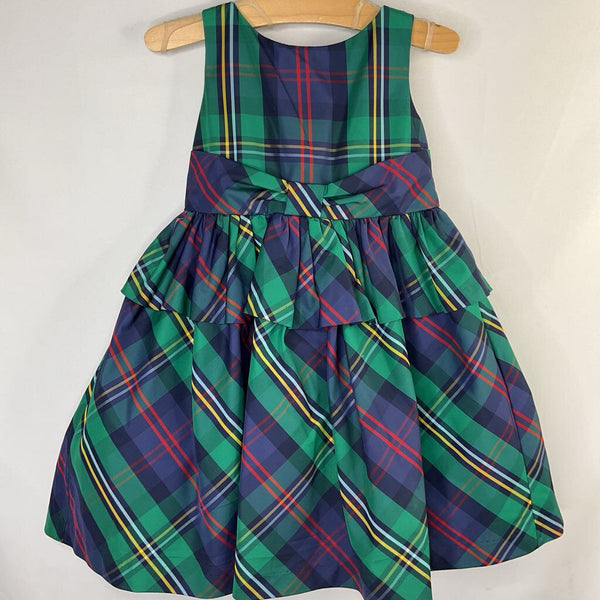 Size 3: Janie and Jack Green/Multi Plaid Holday Dress
