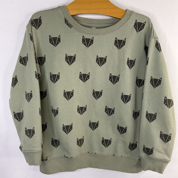 Size 6-7: Rylee + Cru Green Foxes Sweatshirt