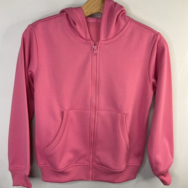 Size 8-10: Pink Fleece Lined Zip Hoodie