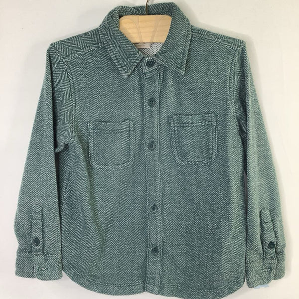 Size 4 (100): Hanna Andersson Teal Green Button Down