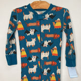 Size 5 (110): Hanna Andersson Blue/Colorful Halloween Dogs Organic Cotton 2pc PJs