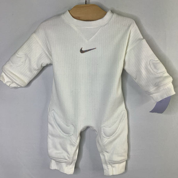 Size 3m: Nike White Quilted Romper