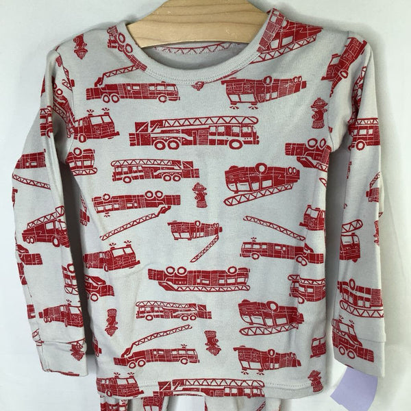 Size 4: Gap Gray/Red Fire Engines 2pc PJs